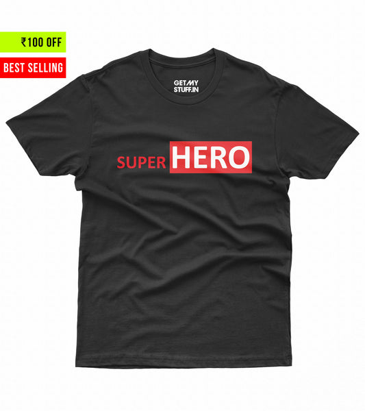 Super Hero - Black Unisex Tshirt